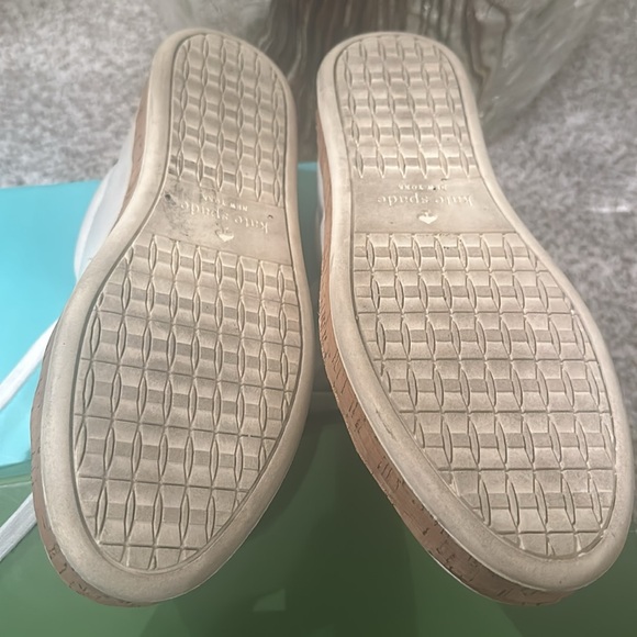 Like new white pair with glitter on back Kate Spade sneakers - Picture 4 of 8